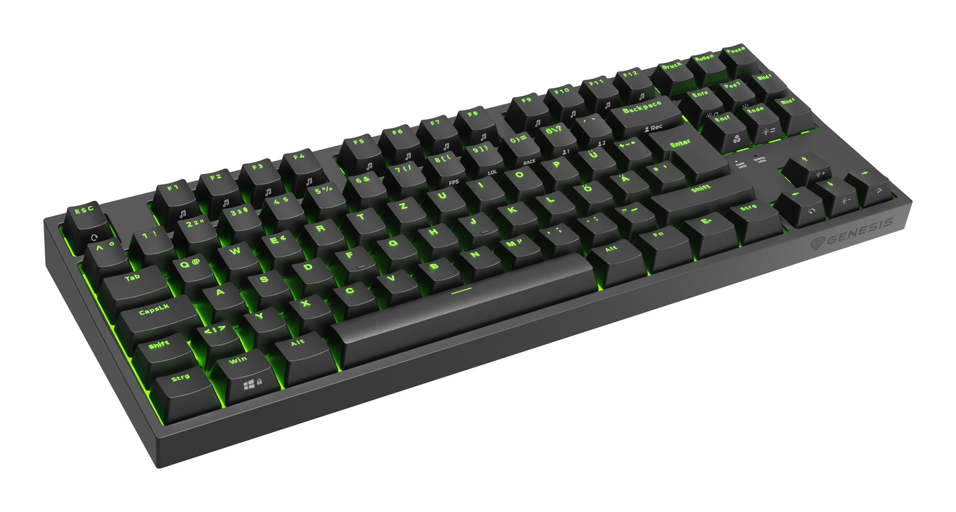 GENESIS Thor 404 TKL keyboard Gaming USB QWERTZ German Black - Afbeelding 11