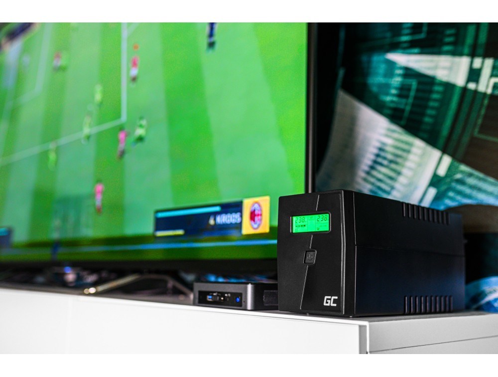 Green Cell UPS03 uninterruptible power supply (UPS) Line-Interactive 1.999 kVA 600 W 4 AC outlet(s) - Afbeelding 4