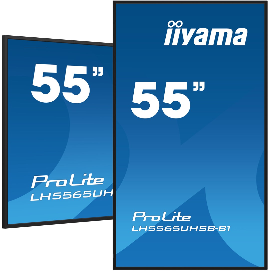 iiyama LH5565UHSB-B1 Signage Display Kiosk design 138.7 cm (54.6") LED Wi-Fi 800 cd/m² 4K Ultra HD Black Built-in processor Android 11 24/7