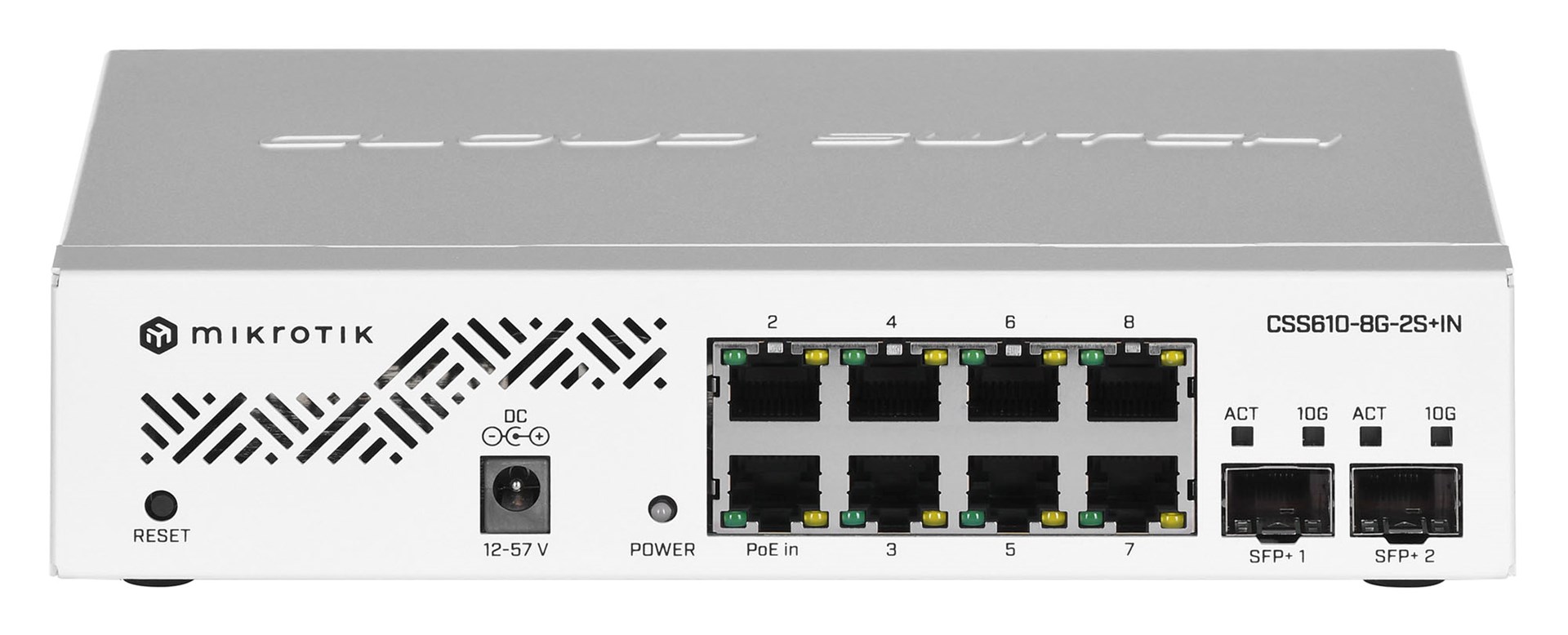 Mikrotik CSS610-8G-2S+IN network switch Gigabit Ethernet (10/100/1000) Power over Ethernet (PoE) White - Afbeelding 2