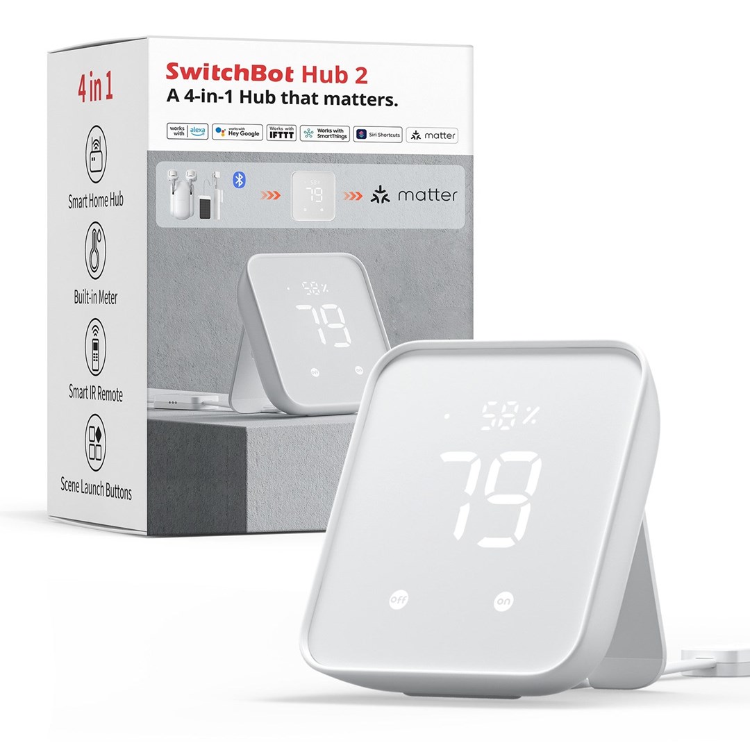SwitchBot HUB 2 smart home transmitter Wireless Wall-mounted IR Wireless - Afbeelding 2