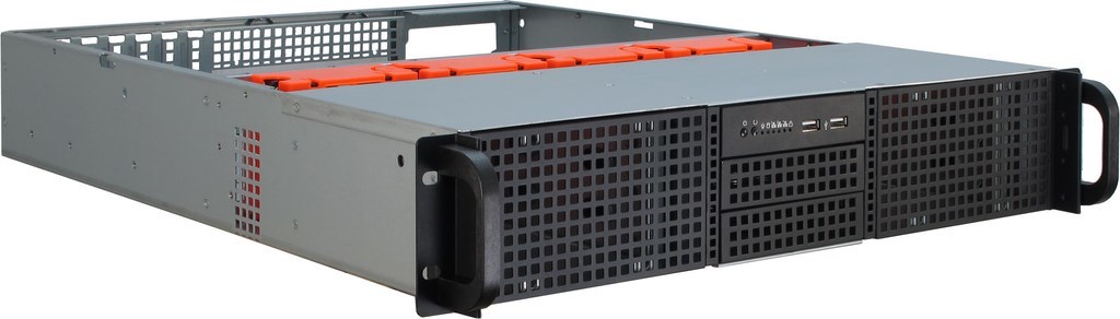 Inter-Tech 2U-20255 Rack Black, Stainless steel - Afbeelding 3