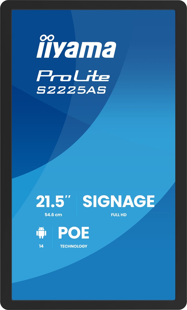 iiyama ProLite S2225AS-B1P Digital signage flat panel 54.6 cm (21.5") LCD Wi-Fi 500 cd/m² Full HD Black Built-in processor Android 24/7 - Afbeelding 4