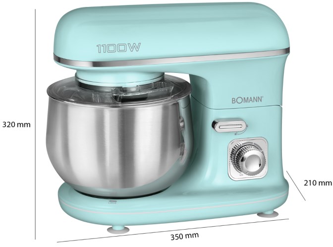 Bomann KM 6030 CB food processor 1100 W 5 L Mint colour - Afbeelding 4