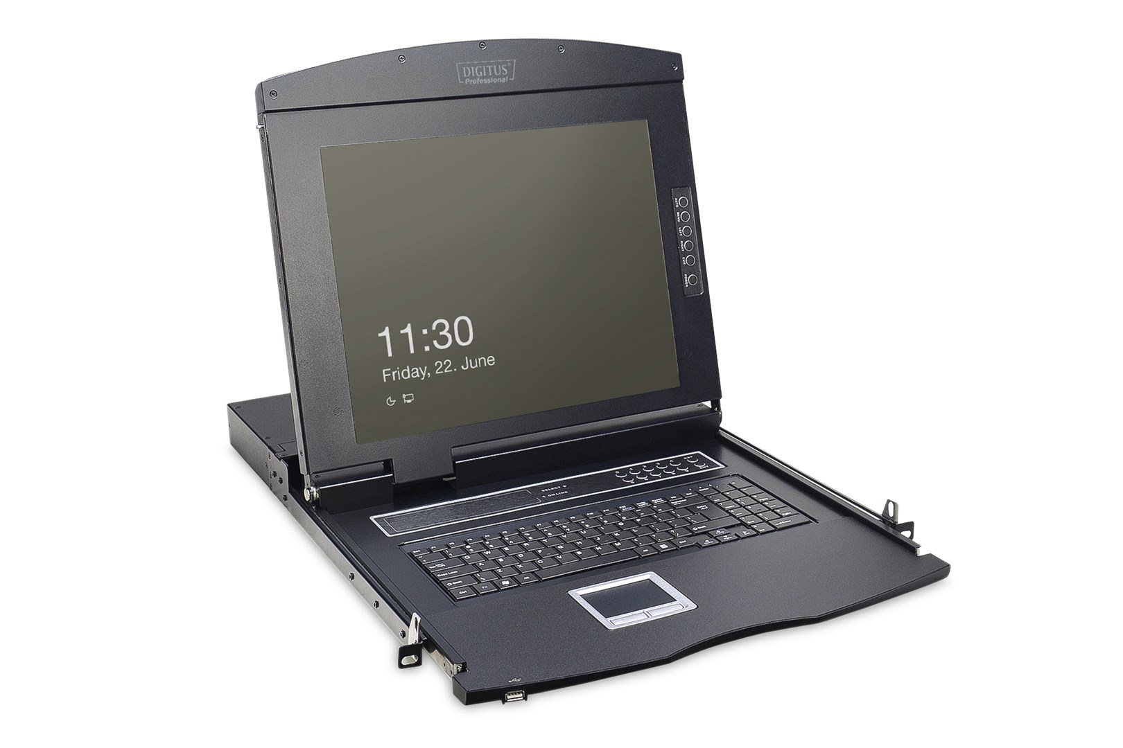 Digitus 17" LCD KVM Console, 8-Port VGA, US Keyboard