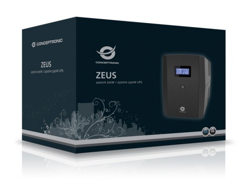 Conceptronic ZEUS 2200VA 1320W UPS, IEC socket - Afbeelding 3