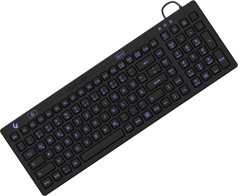 KeySonic KSK-6031INEL-B (DE) keyboard Industrial USB QWERTZ German Black - Afbeelding 2