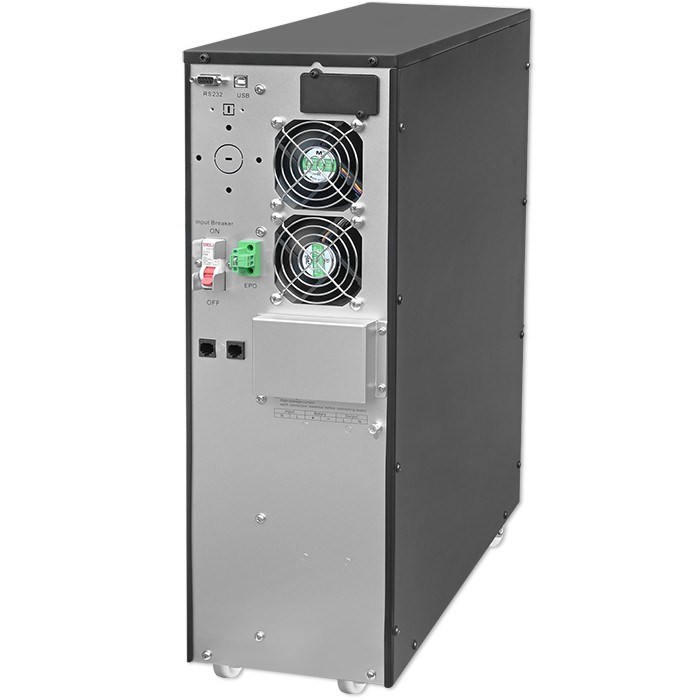 Qoltec Uninterruptible Power Supply (UPS) | 6kVA | 6000W | Power Factor 1.0 | LCD | EPO | USB | Online - Afbeelding 3