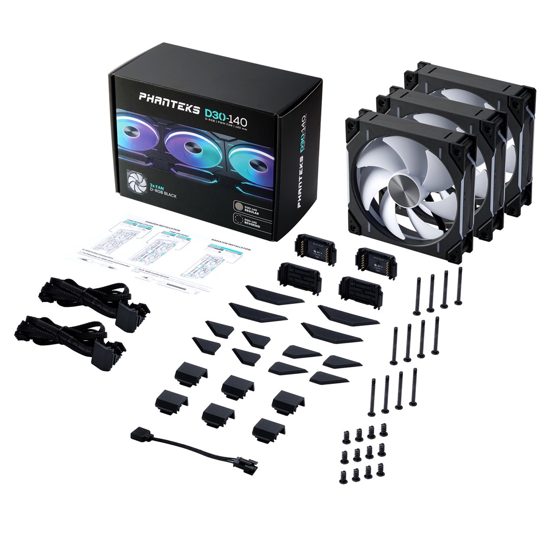 Phanteks PH-F140D30 Fan 14 cm Black 3 pc(s) - Afbeelding 19
