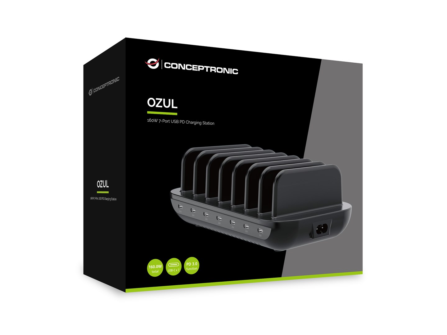 Charger 7Port 7xUSB-C Multi 160WPD3.0 bk - Afbeelding 12