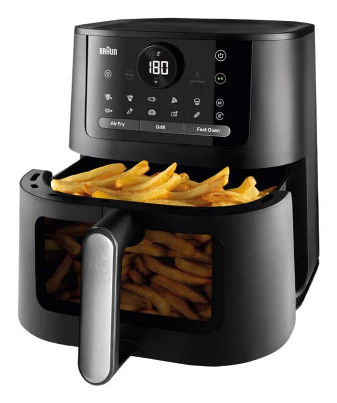 Braun HF 5075 Single Stand-alone 2000 W Hot air fryer Black, Grey - Afbeelding 3