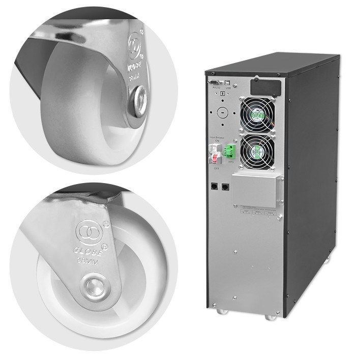 Qoltec Uninterruptible Power Supply (UPS) | 6kVA | 6000W | Power Factor 1.0 | LCD | EPO | USB | Online - Afbeelding 8