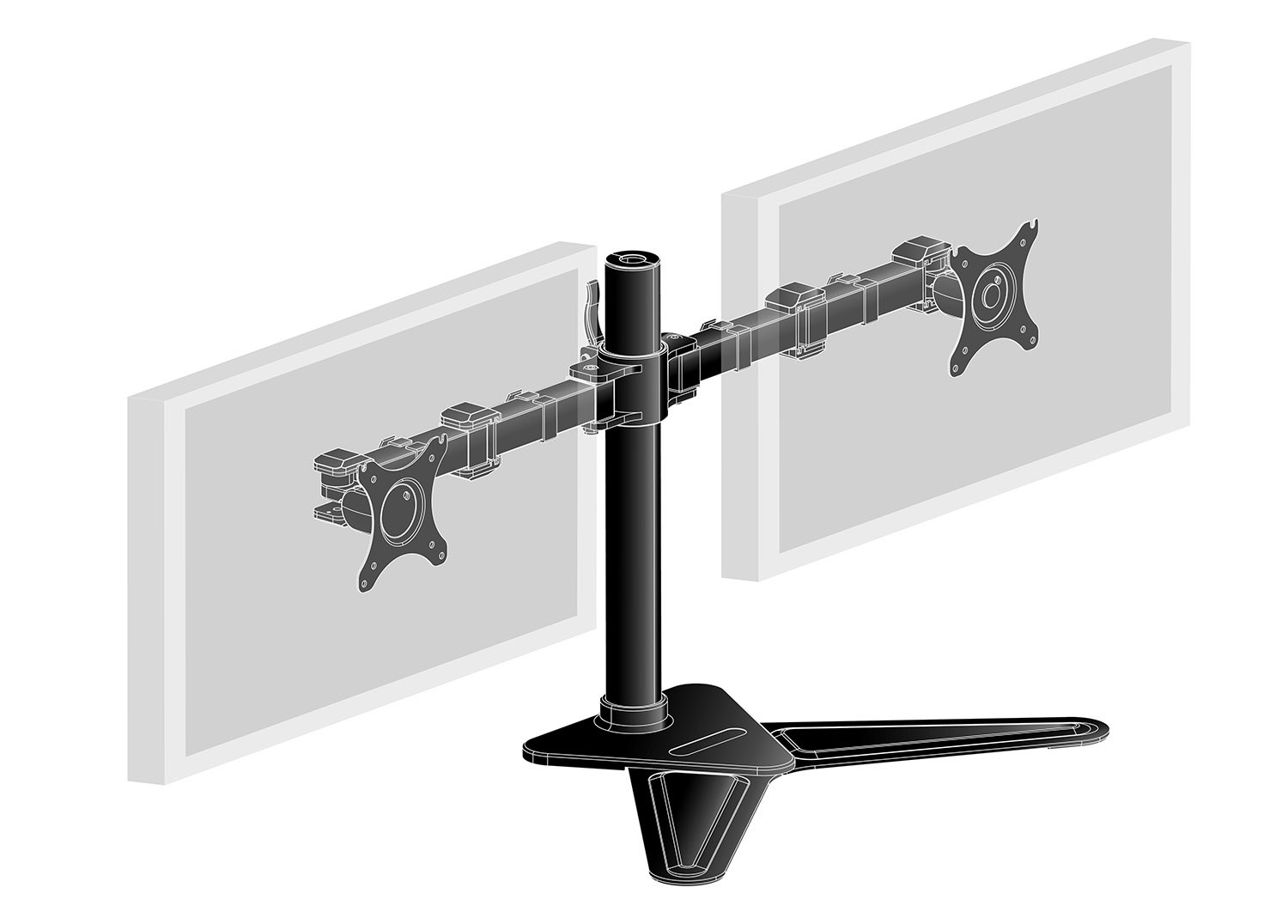 iiyama DS1002D-B1 monitor mount / stand 81.3 cm (32") Desk Black - Afbeelding 14