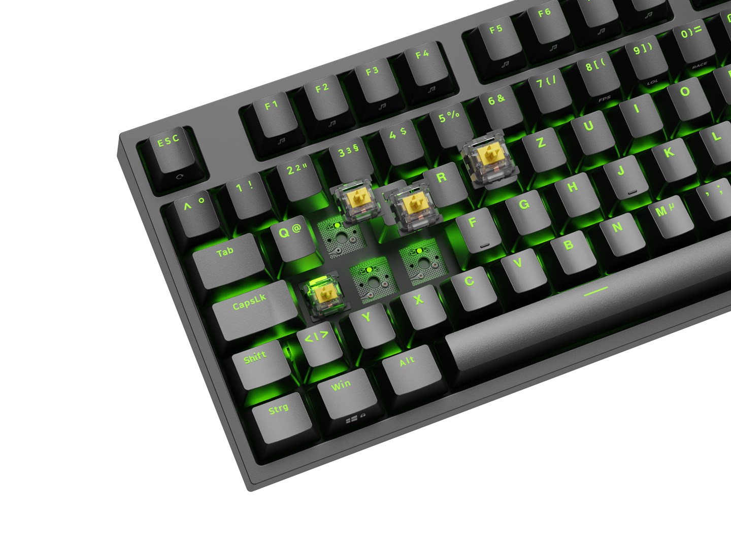 GENESIS Thor 404 TKL keyboard Gaming USB QWERTZ German Black - Afbeelding 30