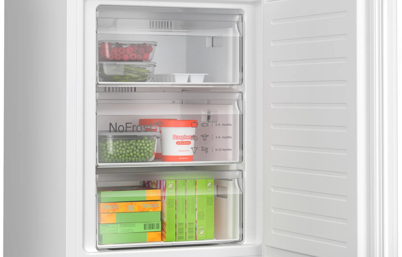 Bosch Serie 4 KGN362WDF fridge-freezer Freestanding 321 L D White - Afbeelding 7