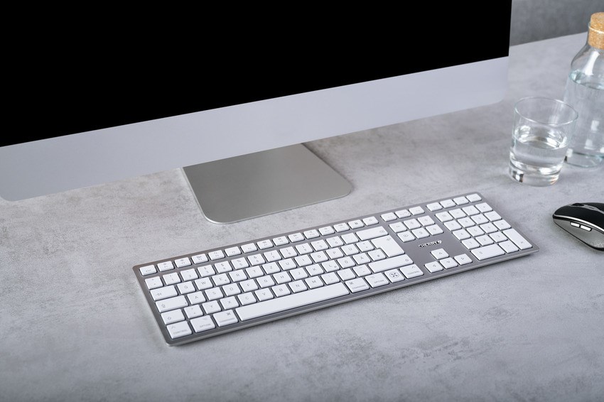 CHERRY KW 9100 SLIM FOR MAC keyboard Universal USB + Bluetooth QWERTZ German Silver - Afbeelding 10