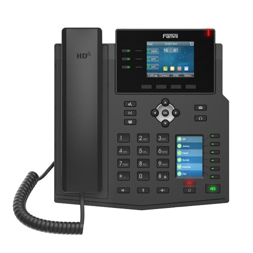 Fanvil X4U IP phone Black 12 lines LCD Wi-Fi - Afbeelding 3