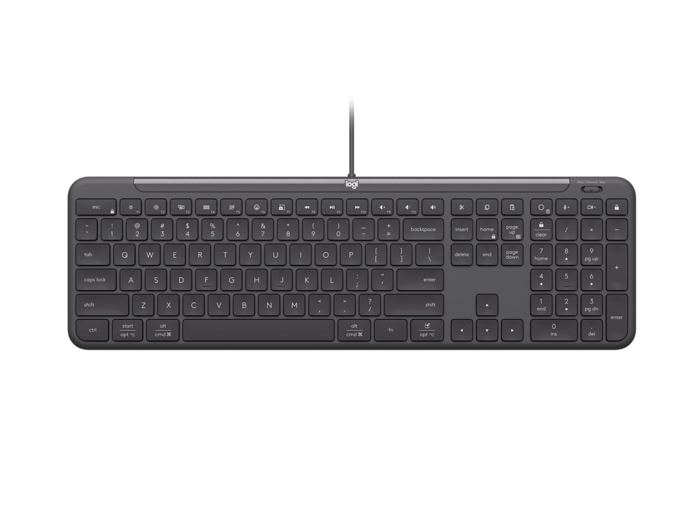 Logitech Signature Slim Wired K620 For Business keyboard Universal USB QWERTZ German Graphite