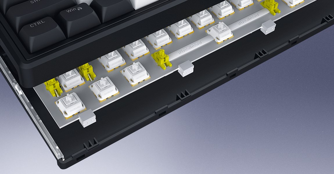 HATOR Skyfall Pro Wireless 100 keyboard Gaming USB + RF Wireless + Bluetooth QWERTY US English Black, Grey - Afbeelding 20