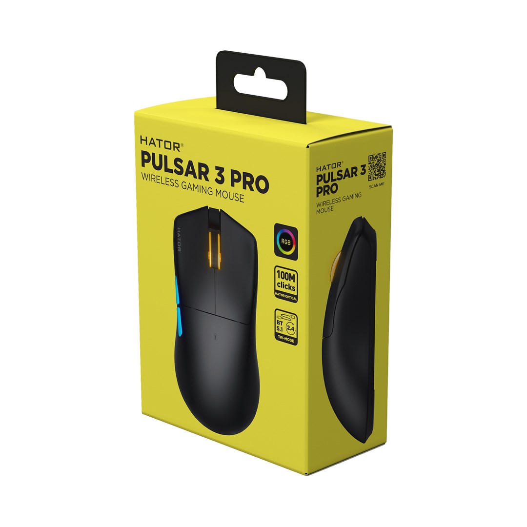 HATOR Pulsar 3 PRO Wireless mouse Gaming Right-hand RF Wireless + Bluetooth + USB Type-A Optical 30000 DPI - Afbeelding 14