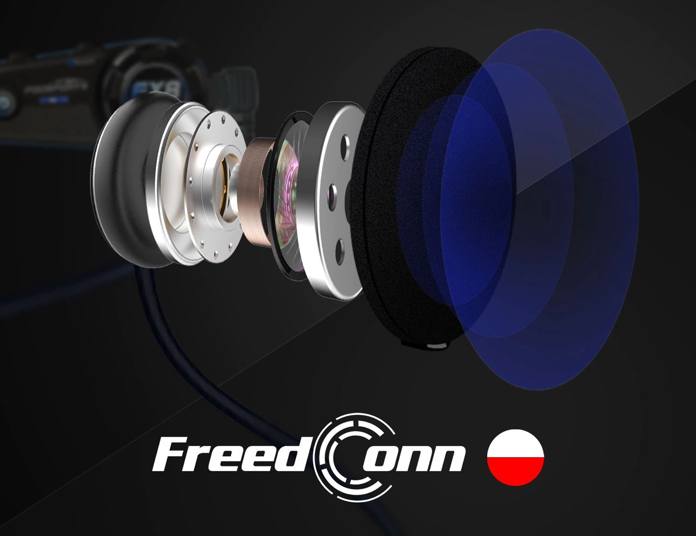 FREEDCONN T-MAX S V4 PRO SINGLE motorcycle intercom Black - Afbeelding 4