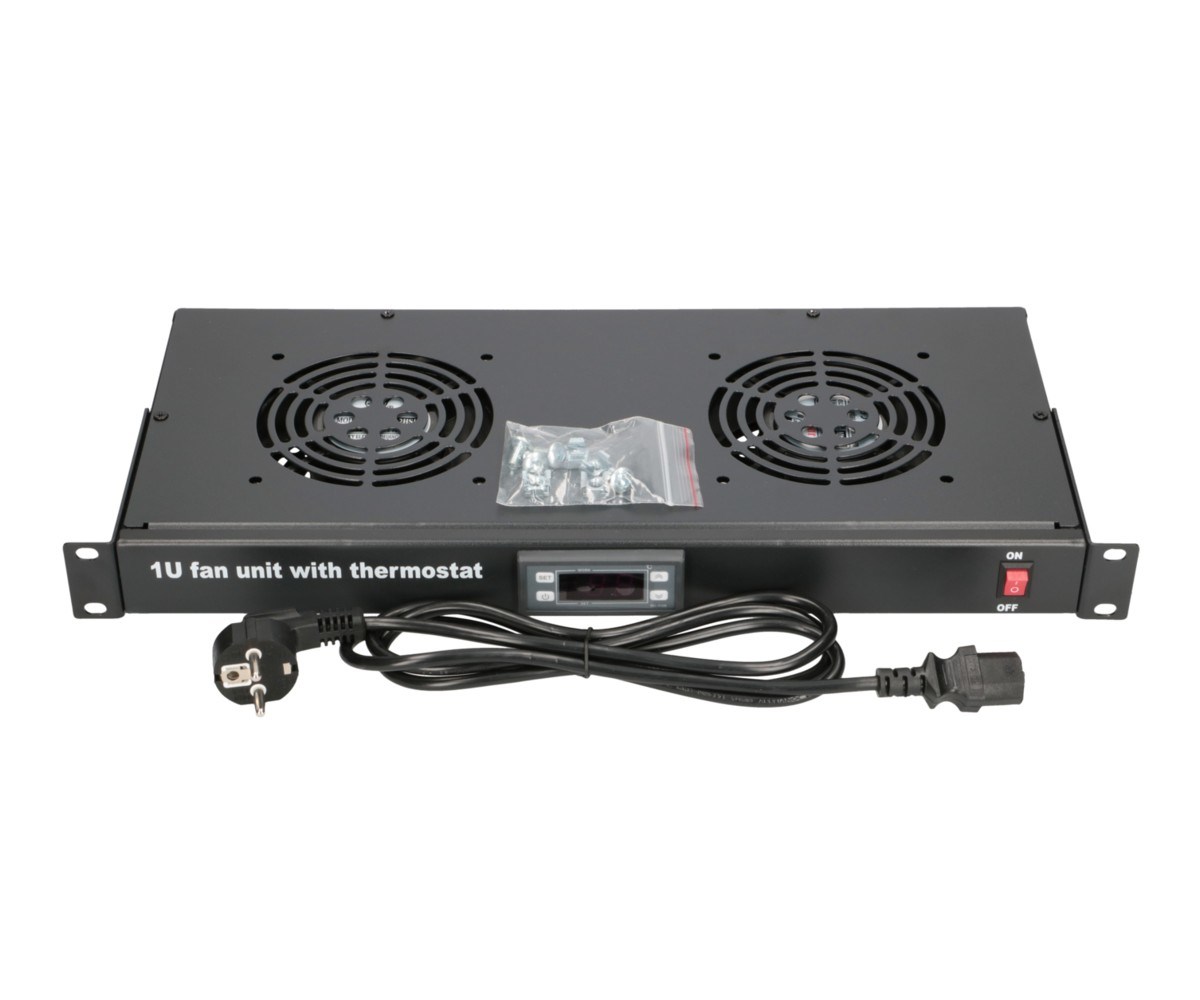 Extralink | Fan Panel | 19", 2 fans, with thermostat - Afbeelding 8