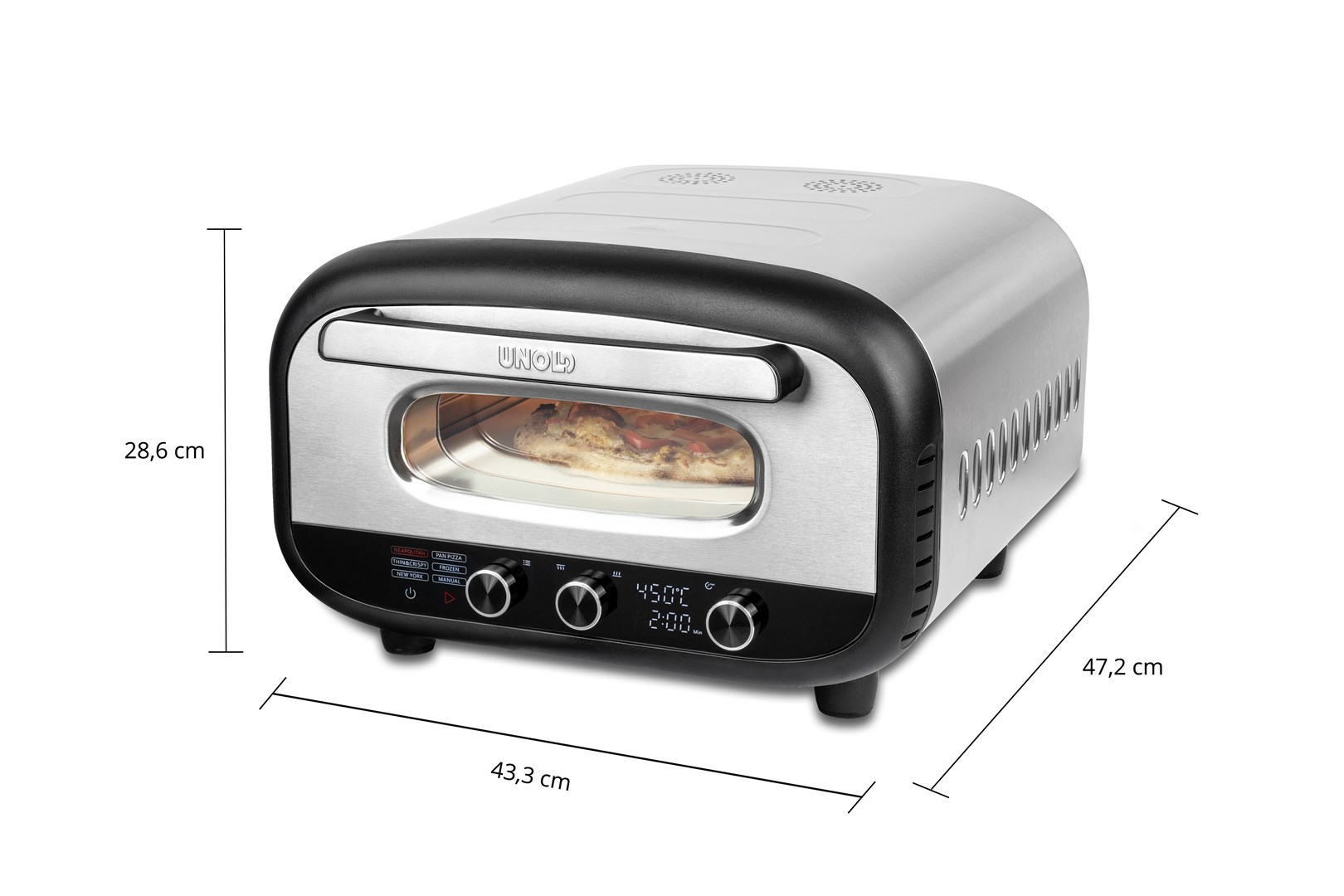 Unold 68806 pizza maker/oven 1 pizza(s) 1700 W Stainless steel - Afbeelding 7