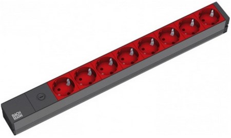 Power strip Bachmann 48.30cm ALU 8-way, for UPS