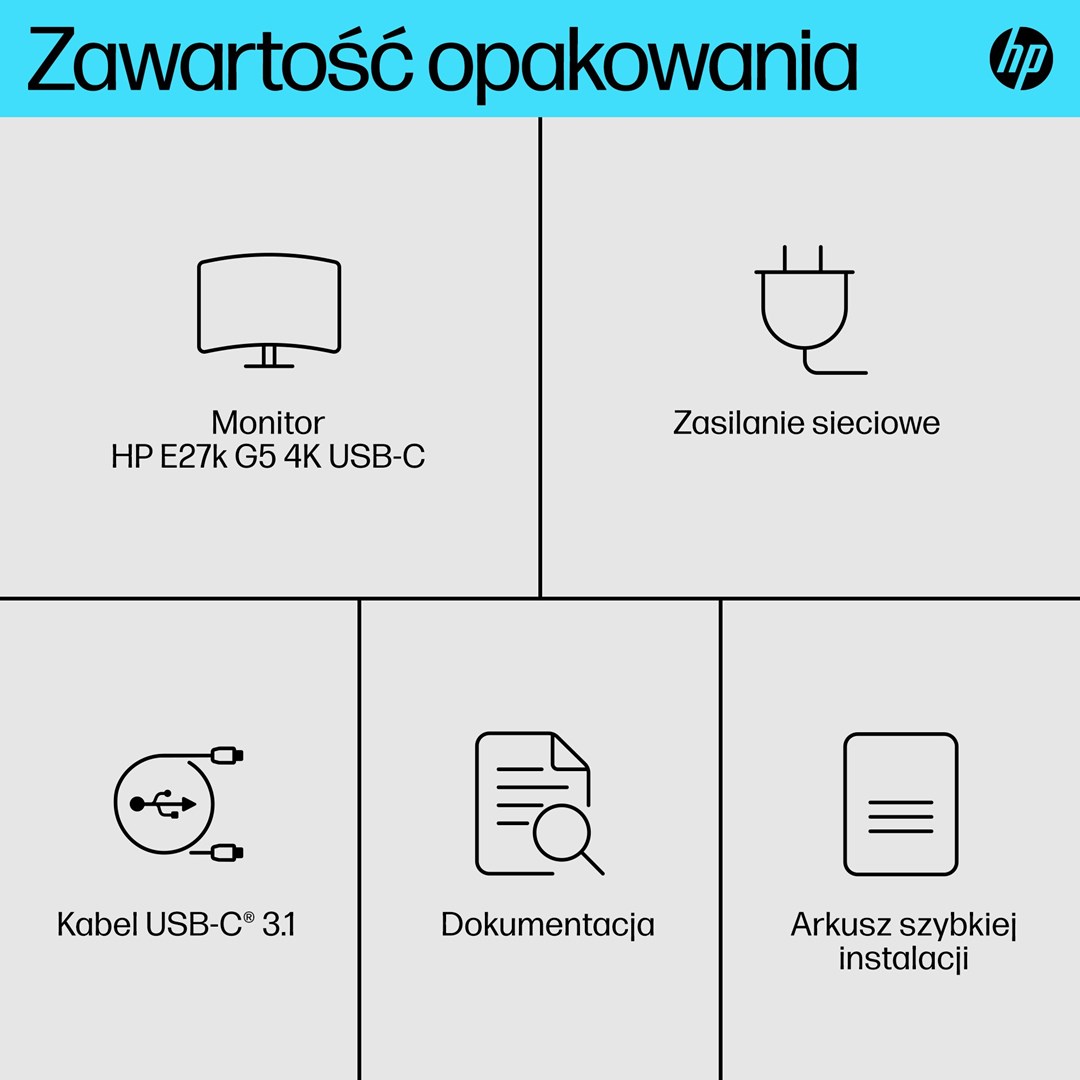 HP E-Series E27k G5 4K USB-C Monitor - Afbeelding 6
