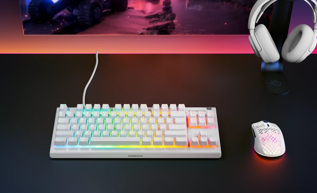 Keyboard SteelSeries Apex 3 TKL US, white - Afbeelding 5