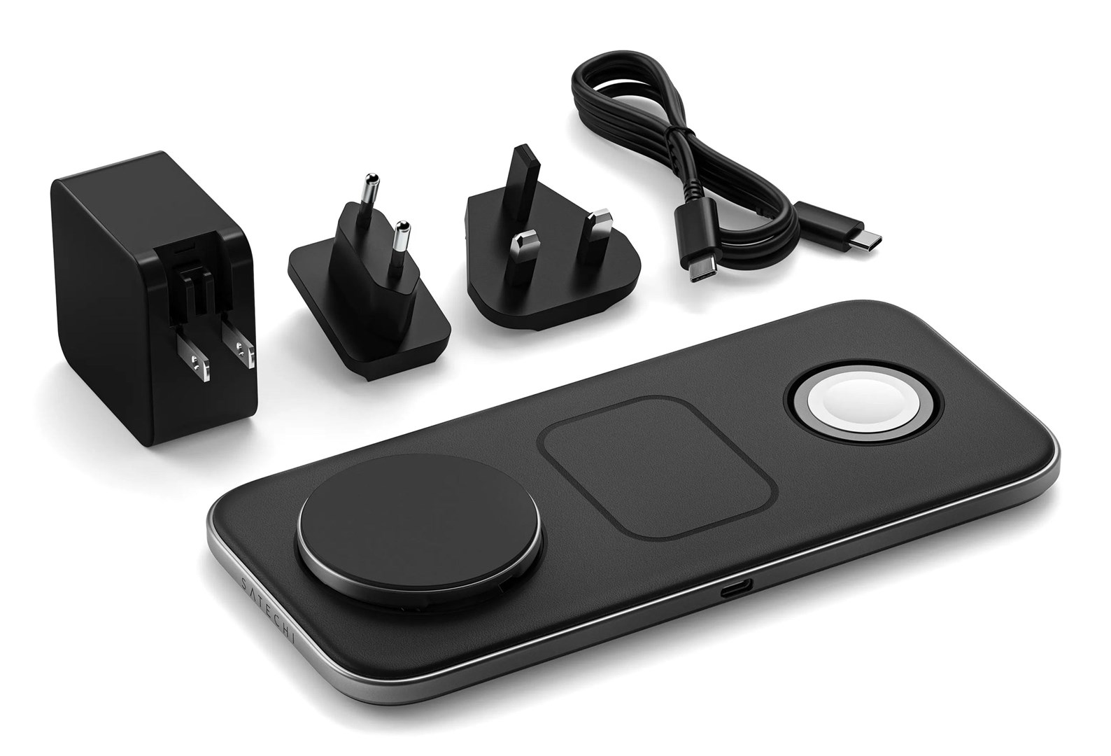 Satechi Qi2 Trio Smartwatch, Headphones, Smartphone Grey USB Wireless charging Indoor - Afbeelding 3
