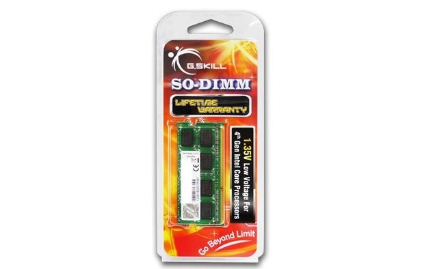 G.Skill 4GB DDR3-1600 memory module 1 x 4 GB 204-pin SO-DIMM