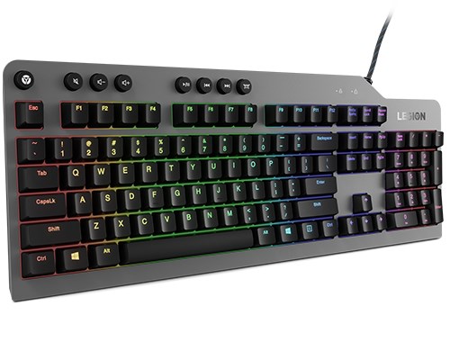 Lenovo Legion K500 keyboard Gaming USB QWERTY US English Black, Grey - Afbeelding 9