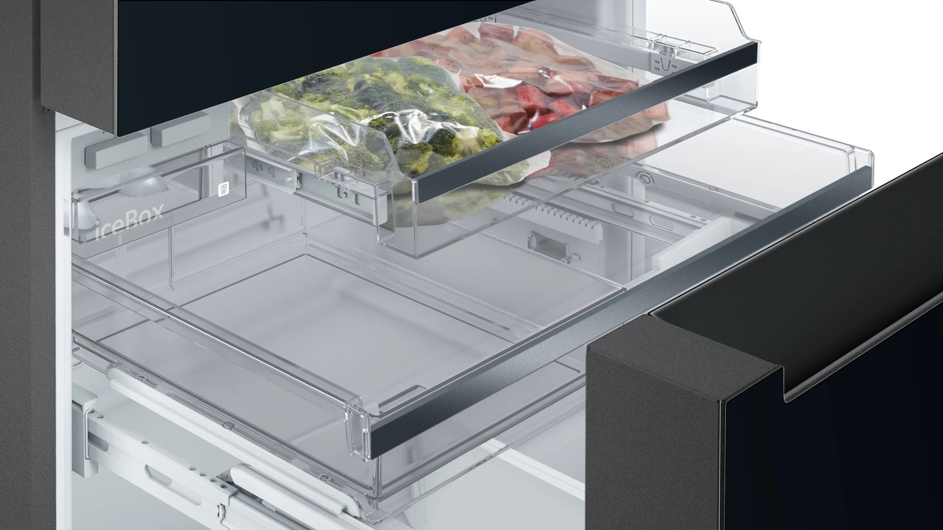 Siemens KF96RSBEA side-by-side refrigerator Freestanding 572 L Black - Afbeelding 5