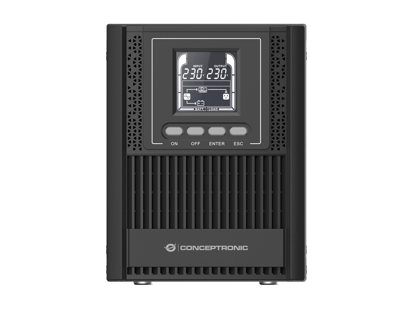 Conceptronic ZEUS52ES1K 1000VA 900W Online Tower UPS, Schuko - Afbeelding 3