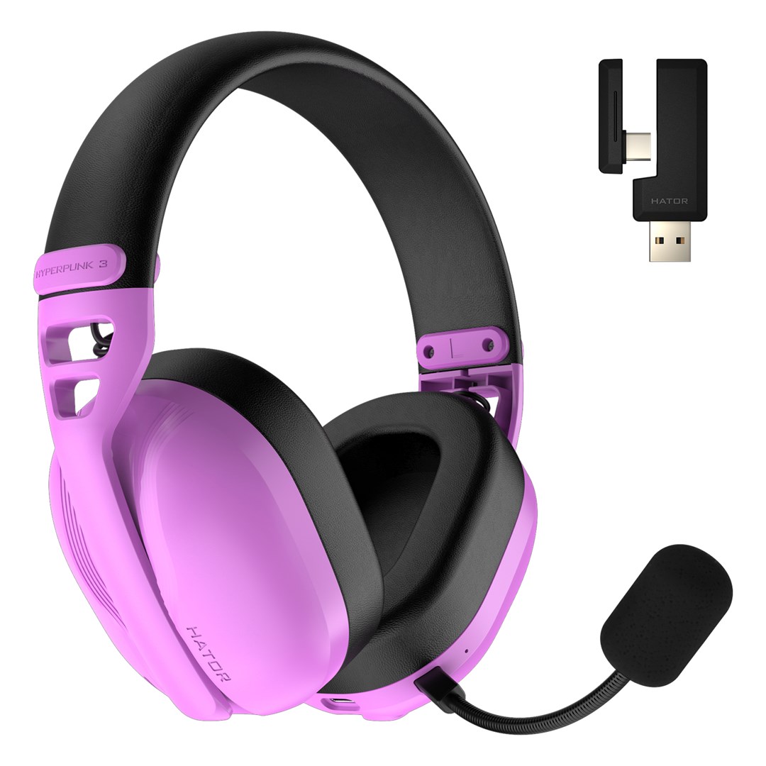 HATOR Hyperpunk 3 Wireless Headset Wired & Wireless Head-band Gaming USB Type-C / USB Type-A Bluetooth Violet - Afbeelding 11