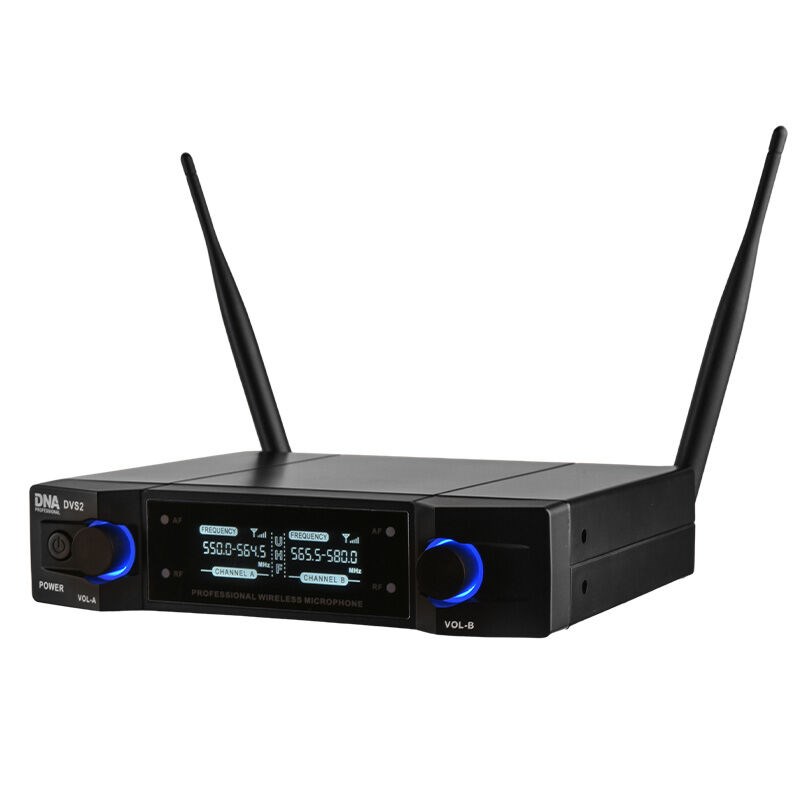 DNA Professional DVS2 - wireless microphone, 2 handheld transmitters + base unit (560–590 MHz) - Afbeelding 2