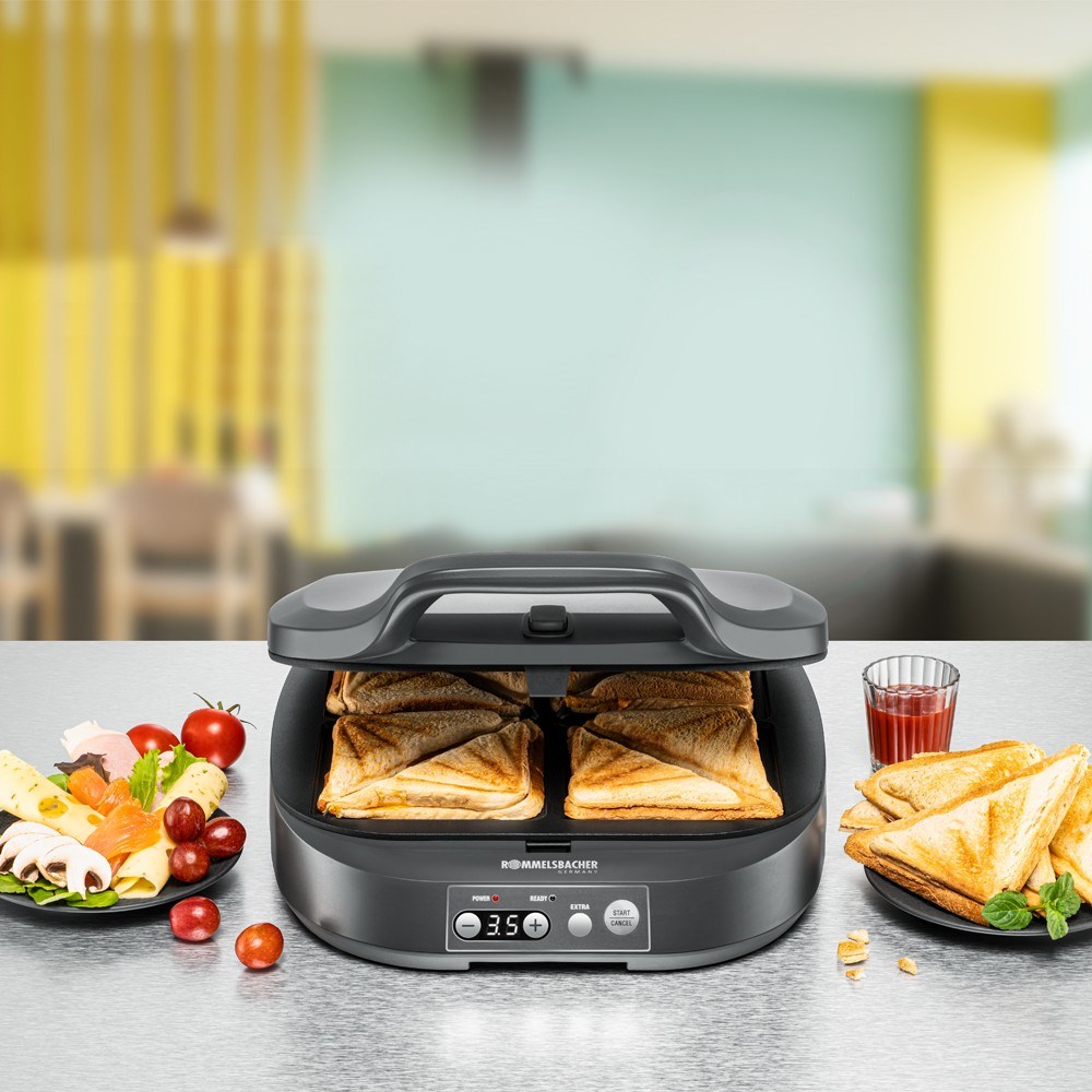 Rommelsbacher ST 1800 sandwich maker 1800 W Black - Afbeelding 3
