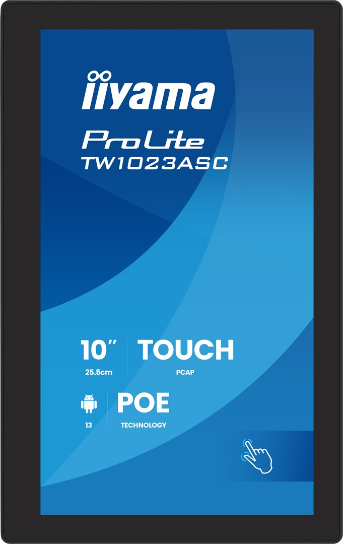 iiyama TW1023ASC-B3P Signage Display Kiosk design 25.6 cm (10.1") Wi-Fi 385 cd/m² WXGA Black Touchscreen Built-in processor Android 24/7 - Afbeelding 5
