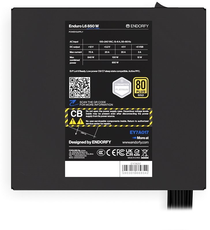 ENDORFY Enduro L6 850 W power supply - Afbeelding 8