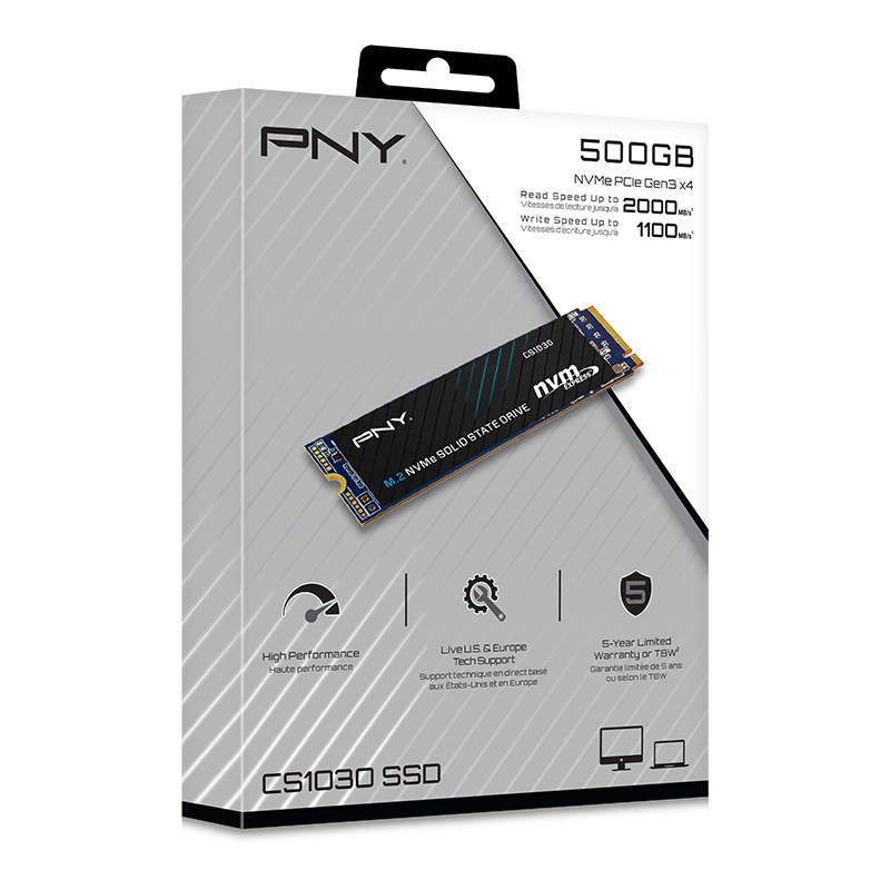 PNY CS1030 500 GB M.2 PCI Express 3.0 NVMe 3D NAND - Afbeelding 2