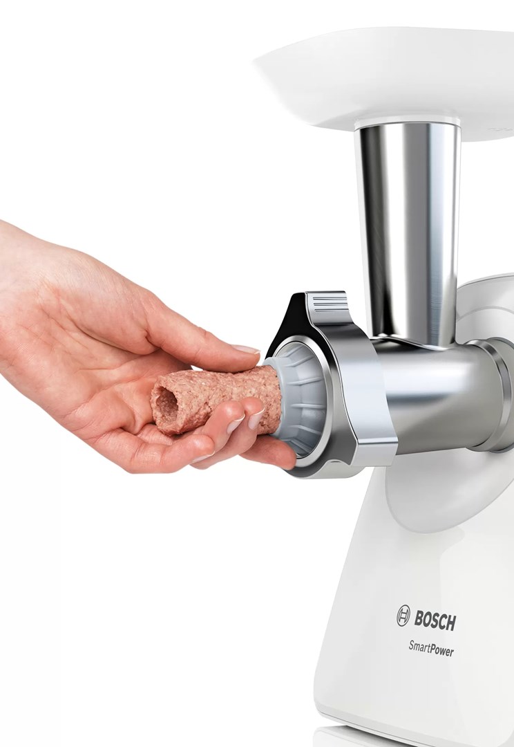 Bosch MFW2520W mincer 1500 W Stainless steel, White - Afbeelding 5