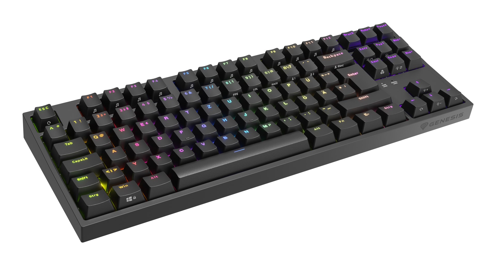 GENESIS Thor 404 TKL keyboard Gaming USB QWERTZ German Black - Afbeelding 23