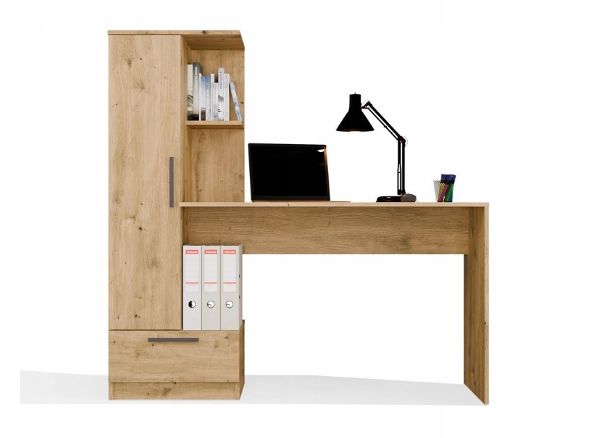 COSMO Oak Artisan Desk + Bookcase Set - Afbeelding 2