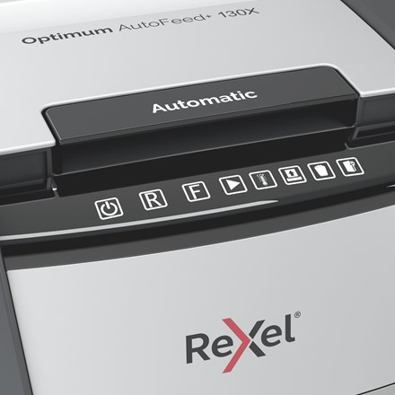 Rexel Optimum AutoFeed+ 130X paper shredder Cross shredding 55 dB 22 cm Black, Silver - Afbeelding 9