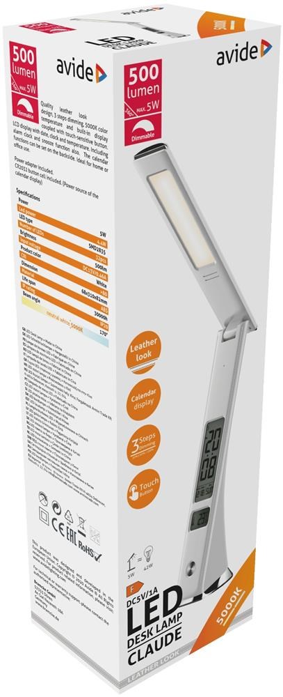 Avide ABLDL-BLC-5W-WH table lamp LED F White - Afbeelding 3