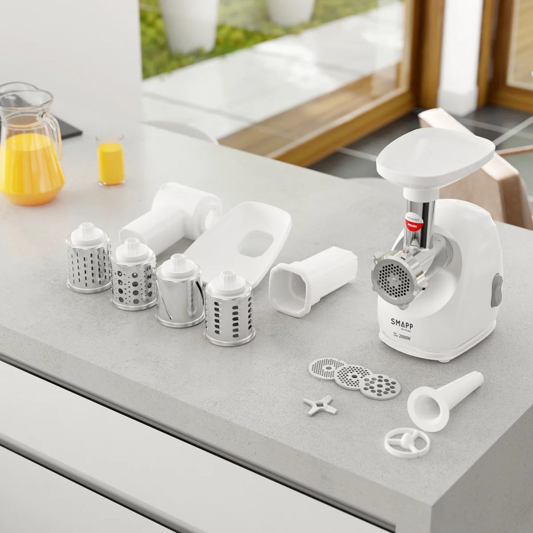 Mincer with shredder 489.81 SMAPP White - Afbeelding 2