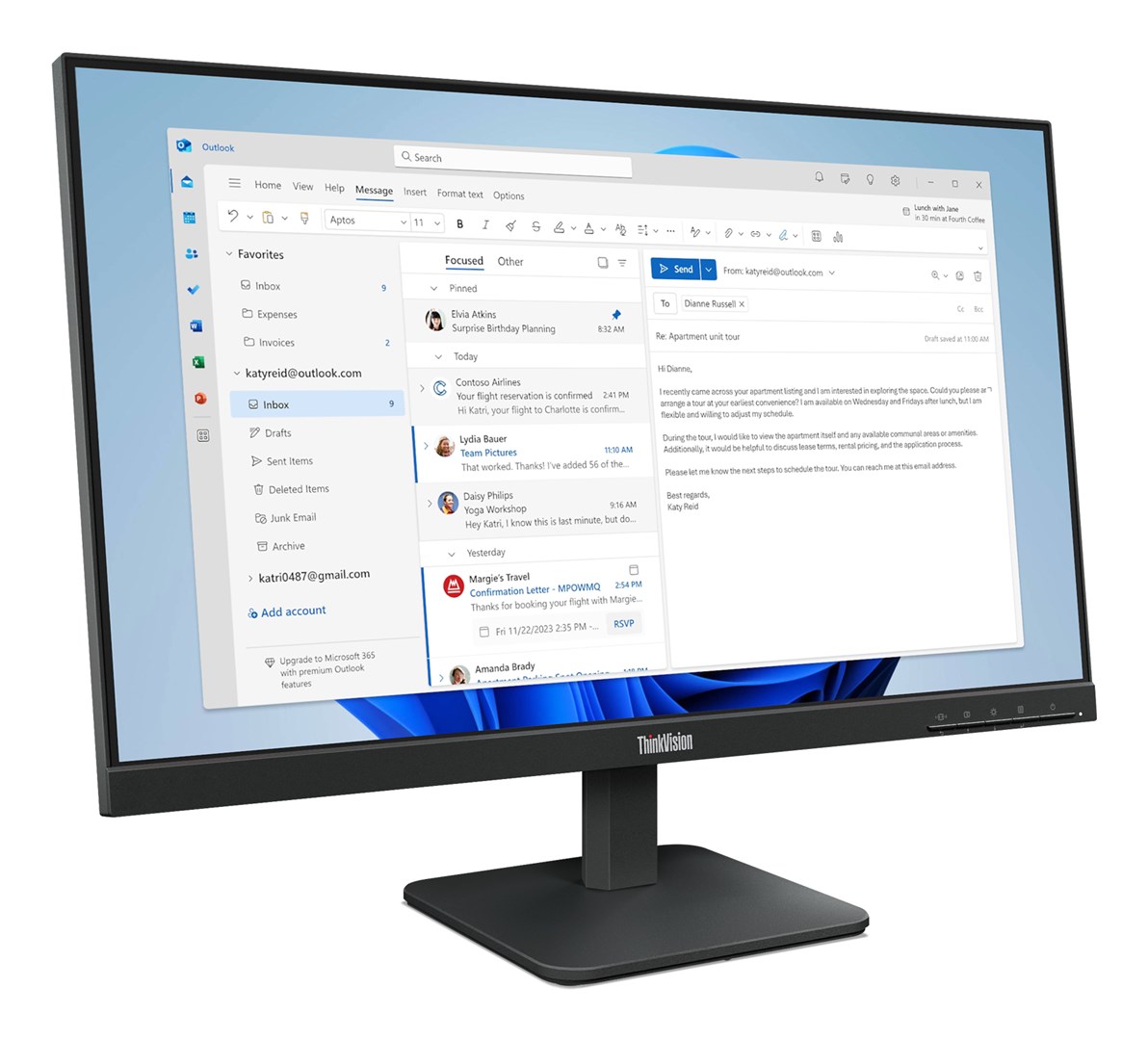 Lenovo ThinkVision S24-4e Monitor - Afbeelding 4