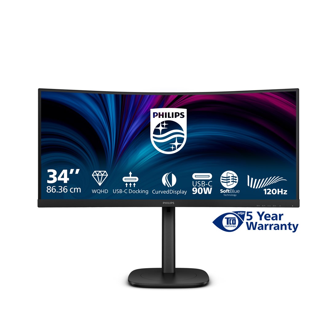 Philips 3000 series 34B2U3600C/00 computer monitor 86.4 cm (34") 3440 x 1440 pixels Wide Quad HD LCD Black - Afbeelding 4
