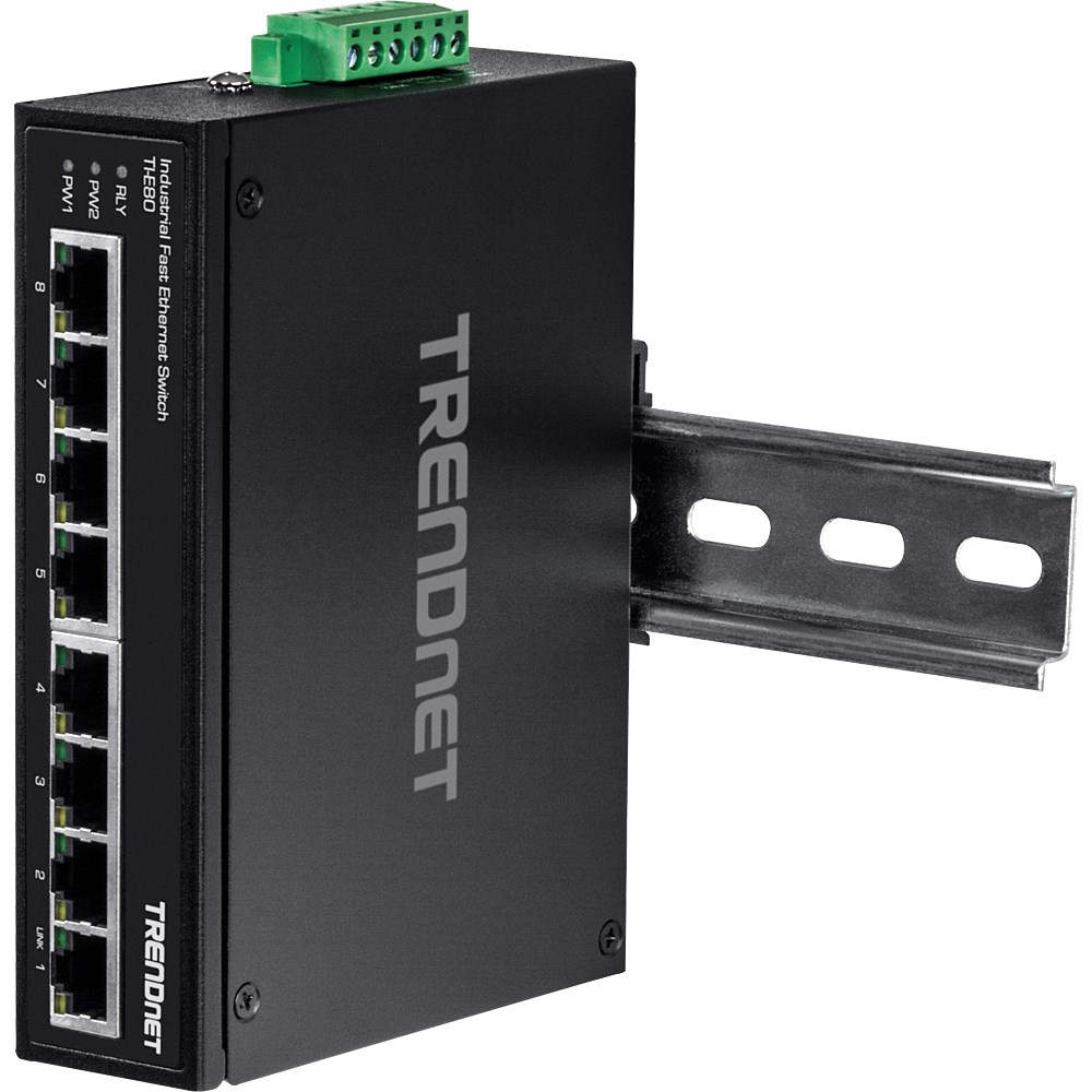 Trendnet TI-E80 network switch Unmanaged Fast Ethernet (10/100) Black - Afbeelding 5